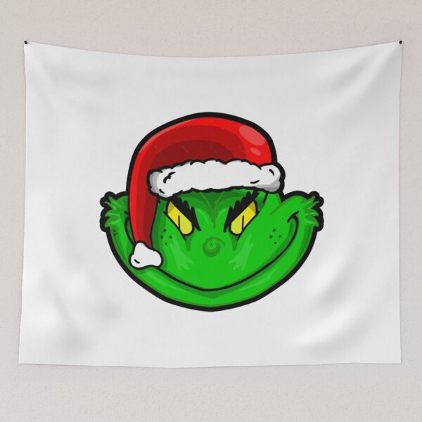 Item preview, Grinch Inspired Green Creature Art – Funny Christmas Cartoon Face Illustration designed and sold by Wendy Darion.