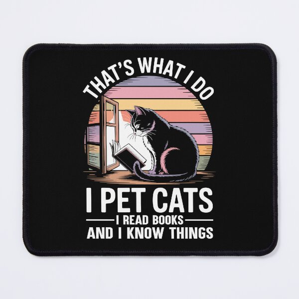Item preview, Cute Cat and Book for Bookworms and Cat Lovers designed and sold by tmerchtrends.