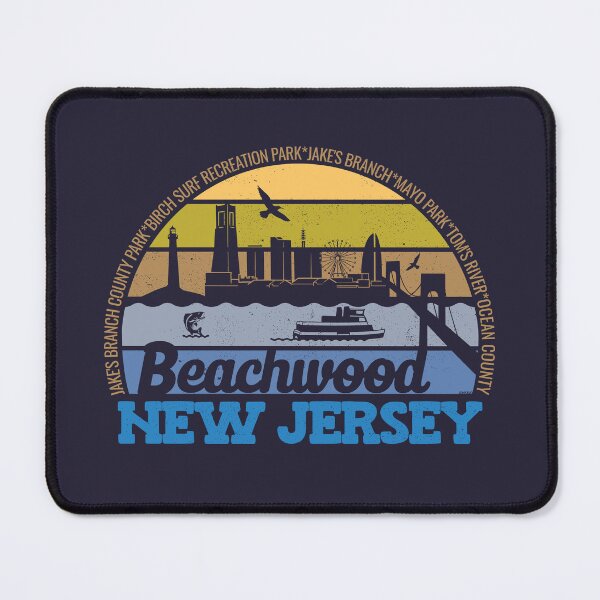 Item preview, Beachwood New Jersey Sunset Retro Vintage Local Pride Logo designed and sold by CRHPOD20.