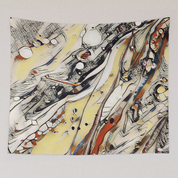 Item preview, Abstract Aerial Cityscape - Acrylic Art by Fluid Nature designed and sold by vmajzlik.