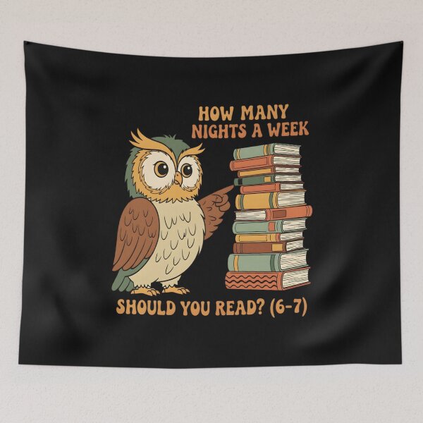 Item preview, How Many Nights A Week Should You Be Reading 6 7 Book Meme Funny  designed and sold by TrantowDangelo.