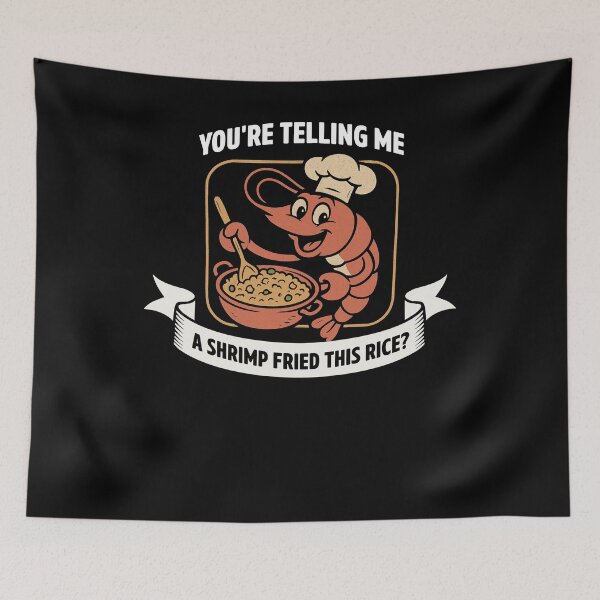 Item preview, Retro Shrimp Fried This Rice Funny T-Shirt designed and sold by TinaMDedrick.