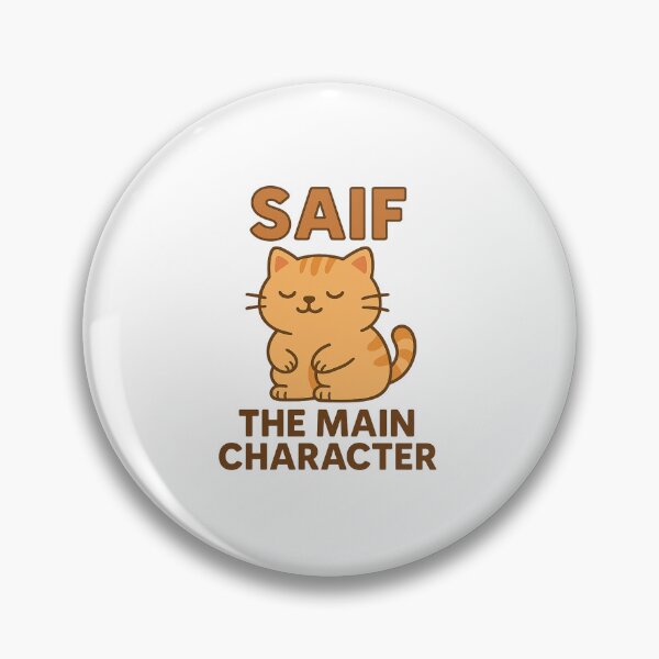 Item preview, Saif – The Main Character – Kawaii Cat Name Art designed and sold by VibeLab_Art.