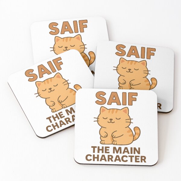 Item preview, Saif – The Main Character – Kawaii Cat Name Art designed and sold by VibeLab_Art.