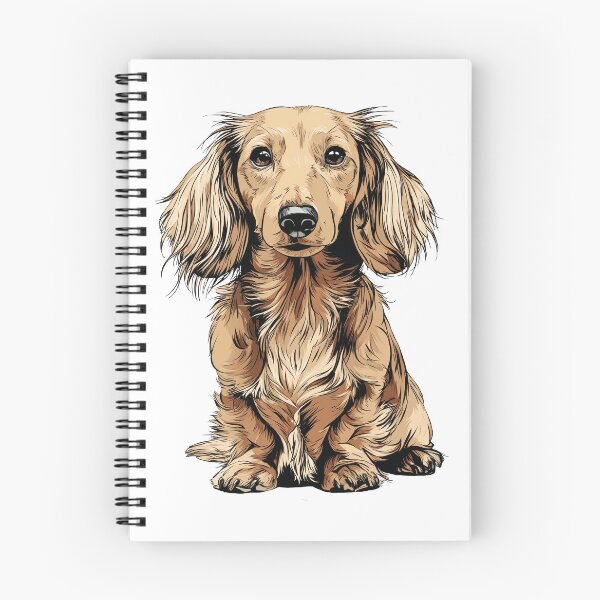 Item preview, Blonde Long Hair Dachshund Dog Illustration designed and sold by whyitsme.