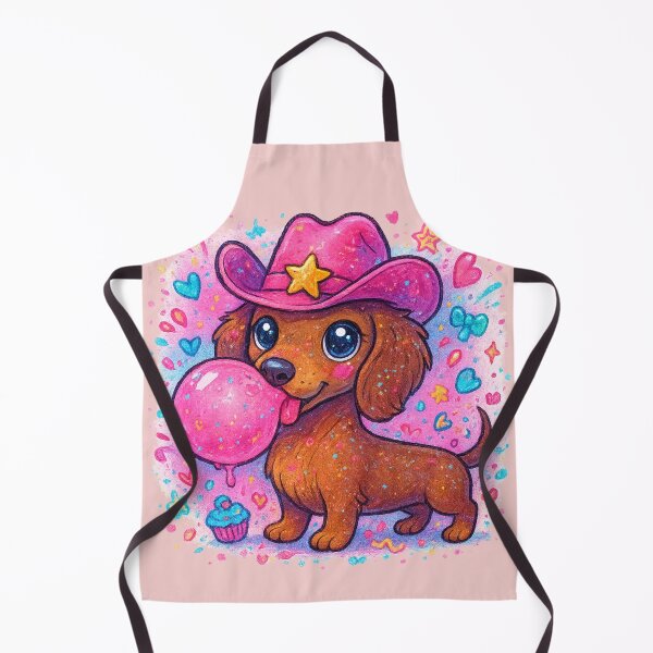 Item preview, Wiener (dachshund)) Dog Chewing Bubblegum Cowboy designed and sold by SpacedOutRITZ.