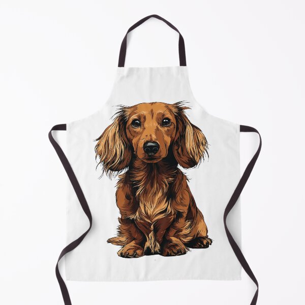 Item preview, Red Long Hair Dachshund Dog Illustration designed and sold by whyitsme.