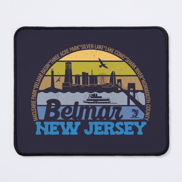 Item preview, Belmar New Jersey Sunset Retro Vintage Local Pride Logo designed and sold by CRHPOD20.
