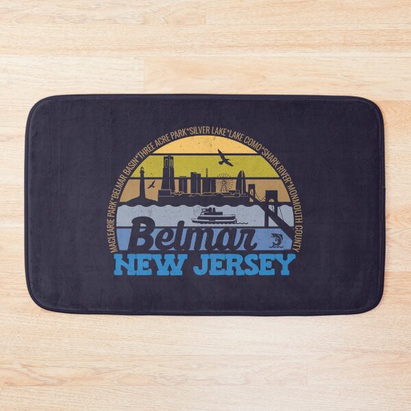 Item preview, Belmar New Jersey Sunset Retro Vintage Local Pride Logo designed and sold by CRHPOD20.