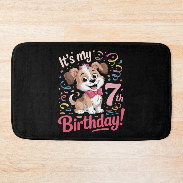 Item preview, it's my 7th birthday dog lover theme 7 years old puppy girl designed and sold by JaskconLIfe23.