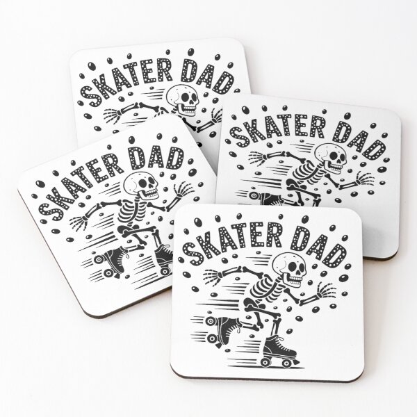 Item preview, Retro Skater Dad Skeleton – Funny Vintage Skateboarding Design designed and sold by SoftyDesigns.