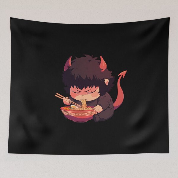 Item preview, Akira Fudo Devilman Crybaby Anime Kawaii Chibi Ramen Moment designed and sold by Raslbazola.