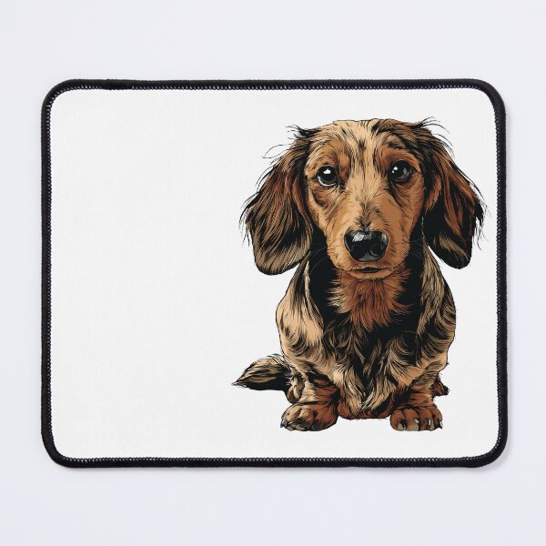 Item preview, Dapple Long Hair Dachshund Dog Illustration designed and sold by whyitsme.