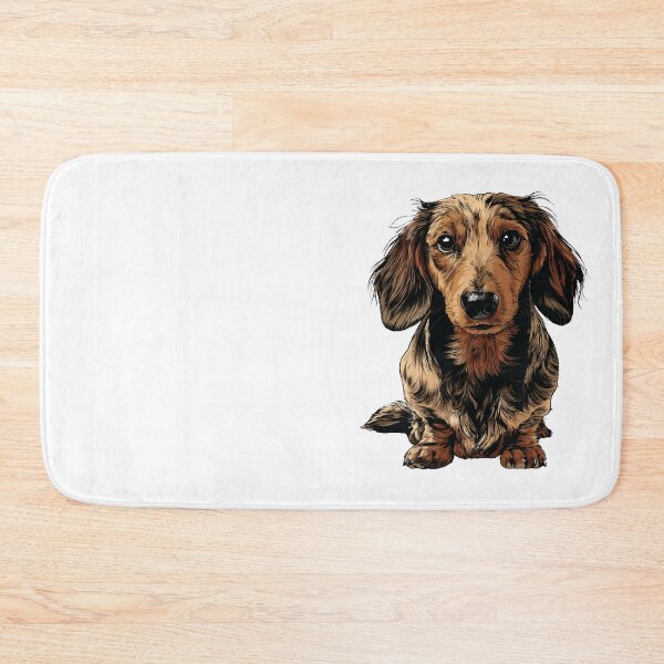 Item preview, Dapple Long Hair Dachshund Dog Illustration designed and sold by whyitsme.
