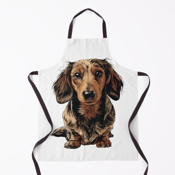 Item preview, Dapple Long Hair Dachshund Dog Illustration designed and sold by whyitsme.