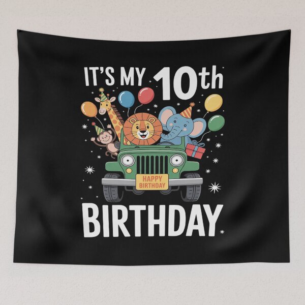 Item preview, It's My 10th Birthday Zoo Safari Jungle Animals designed and sold by JaskconLIfe23.
