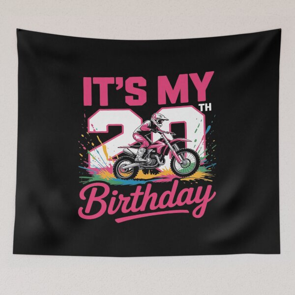 Item preview, It's My 20th Birthday Dirt Bike MX Motocross Theme Party designed and sold by JaskconLIfe23.