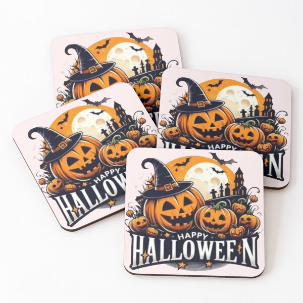 Item preview, Happy Halloween Pumpkins Under the Moon designed and sold by SoftyDesigns.