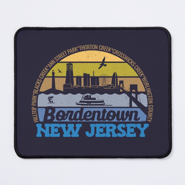 Item preview, Bordentown New Jersey Sunset Retro Vintage Local Pride Logo designed and sold by CRHPOD20.
