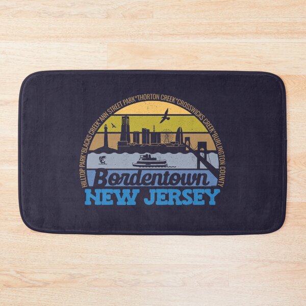 Item preview, Bordentown New Jersey Sunset Retro Vintage Local Pride Logo designed and sold by CRHPOD20.
