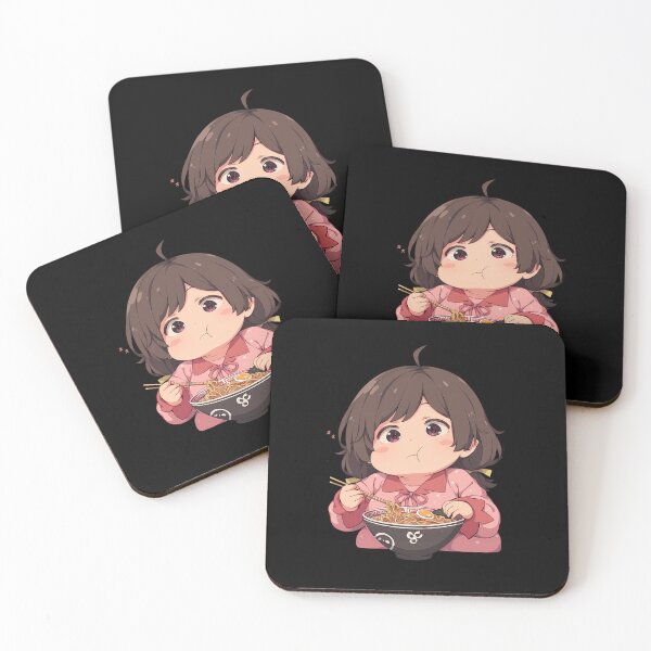 Item preview, Tsubasa Hanekawa Bakemonogatari Anime Girl Kawaii Chibi Ramen Moment designed and sold by Raslbazola.