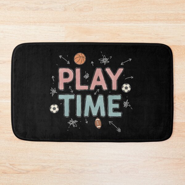 Item preview, ​"Play Time" - Sporty Chalkboard Style. Pastel Sports-Themed Graphic: "PLAY TIME". designed and sold by ZyVoAli.