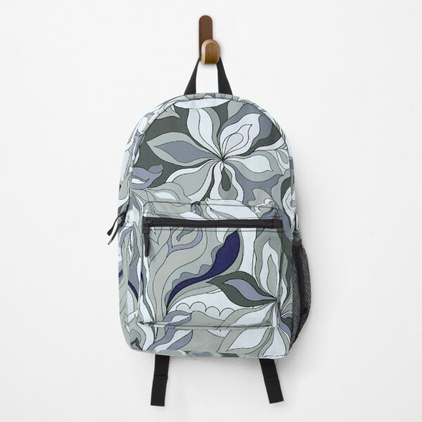Item preview, Flores abstractas en gris y azul designed and sold by ViaARTfactory.