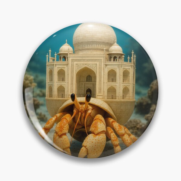 Item preview, Lucky Hermit Crab Lives in Taj Mahal designed and sold by Tridentulus.