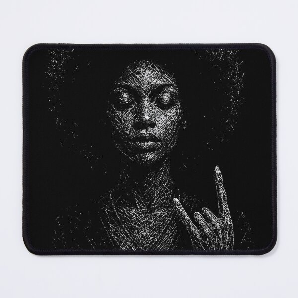 Item preview, Metalhead Beautiful Afro Woman designed and sold by Mortisigil.