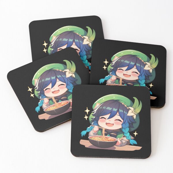 Item preview, Venti Genshin Impact Game Kawaii Chibi Ramen Feast designed and sold by Raslbazola.
