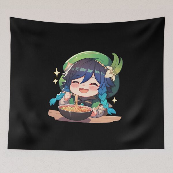 Item preview, Venti Genshin Impact Game Kawaii Chibi Ramen Feast designed and sold by Raslbazola.