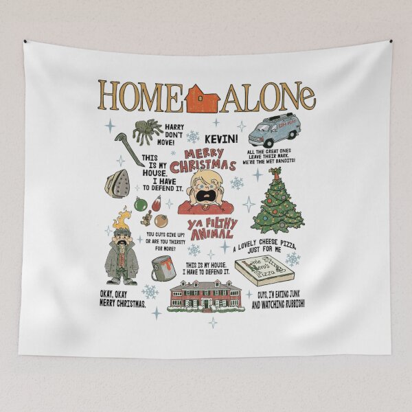 Item preview, Home Alone Christmas Chaos Art – Funny Holiday Doodle Illustration designed and sold by Casey Damian.