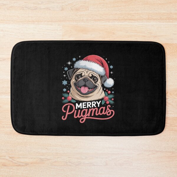 Item preview, Merry pugmas santa christmas pug designed and sold by Belkisallen.