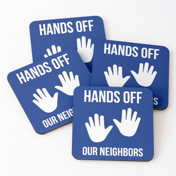 Item preview, Hands off our neighbors  designed and sold by Rachel the Artist .