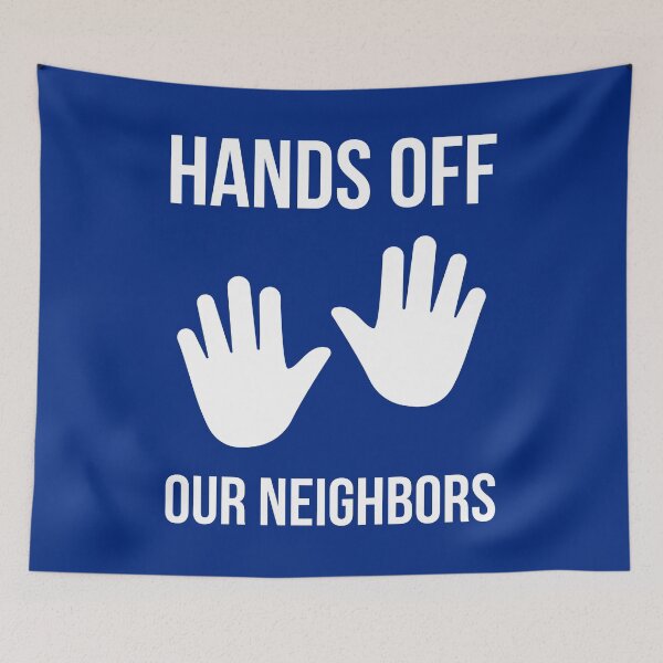 Item preview, Hands off our neighbors  designed and sold by Rachel the Artist .