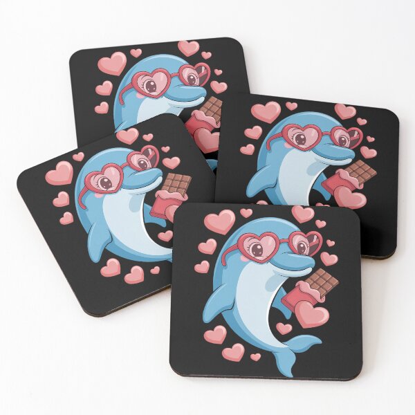 Item preview, Dolphin Heart Chocolate Valentine designed and sold by papertaless.
