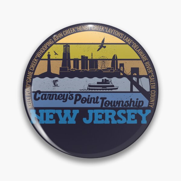 Item preview, Carney's Point Township New Jersey Sunset Retro Vintage Local Pride Logo designed and sold by CRHPOD20.