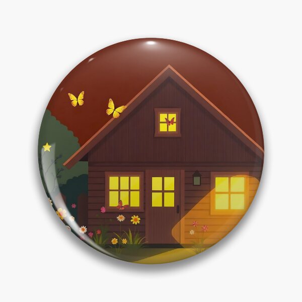 Item preview, Magical Cottage Illustration with Flowers and Butterflies designed and sold by Painterrella.