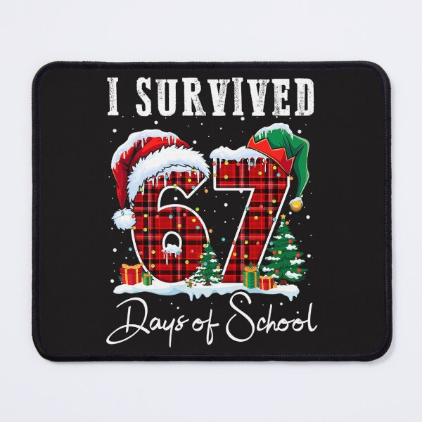 Item preview, I Survived 67 Days of School Christmas Candy Cane Six Seven Funny designed and sold by HilpertChelsey.