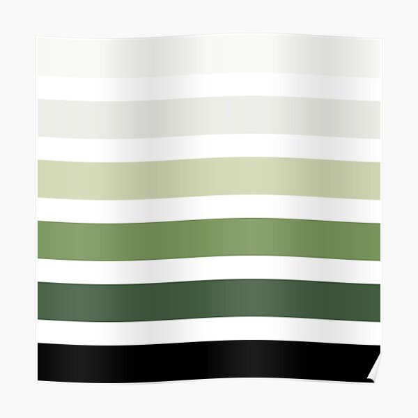 Green stripes Poster