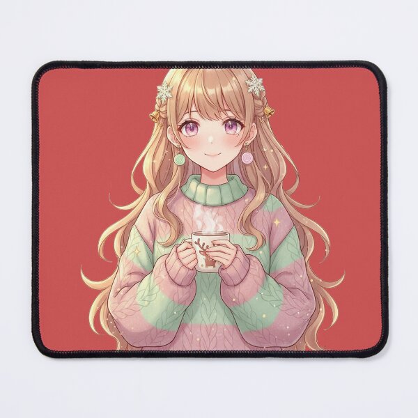 Item preview, Cozy Christmas Cocoa | Cute Anime Girl Holiday Sweater Graphic designed and sold by SSeller2025.
