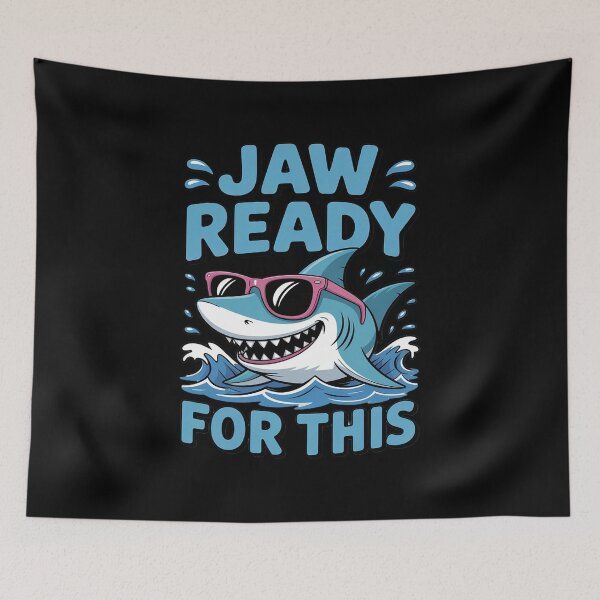 Item preview, Jaw Ready For This Funny Shark Pun Ocean Summer designed and sold by TechnicalSara.