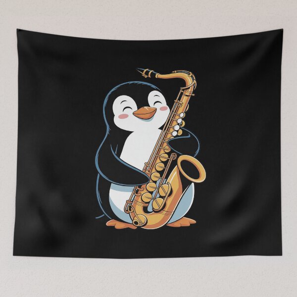 Item preview, Jazz Penguin Playing Saxophone designed and sold by TechnicalSara.