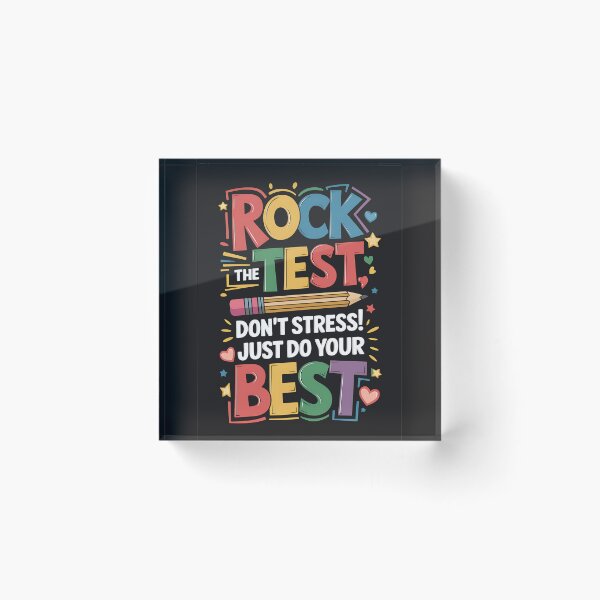 Item preview, Rock The Test Don't Stress Just Do Your Best Teacher Testing designed and sold by Eskomeranola.