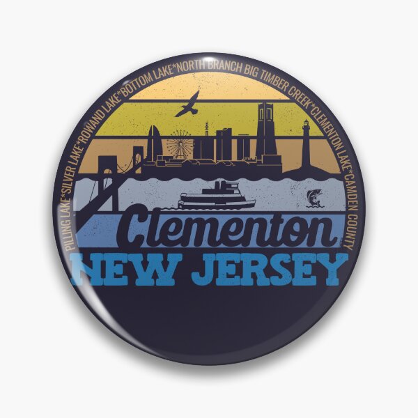 Item preview, Clementon New Jersey Sunset Retro Vintage Local Pride Logo designed and sold by CRHPOD20.