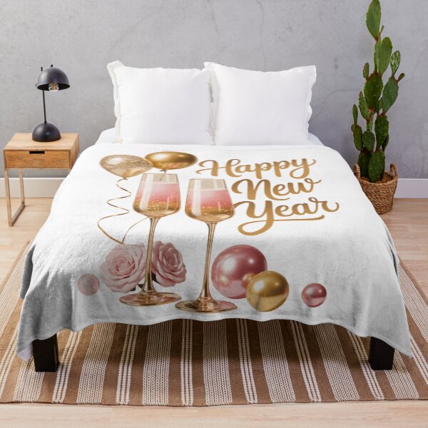 Item preview, Happy New Year Gold Balloons Champagne Holiday designed and sold by papertaless.