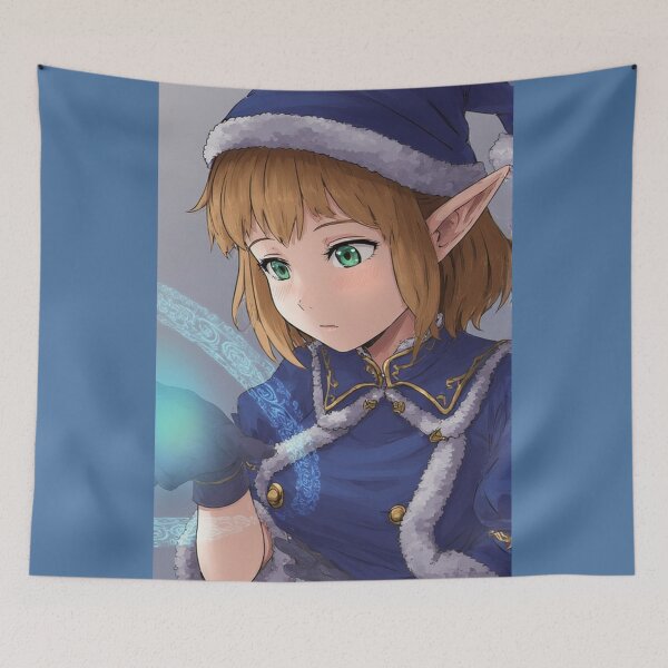 Item preview, Blue elf Christmas anime sorceress designed and sold by ArtsJulian.