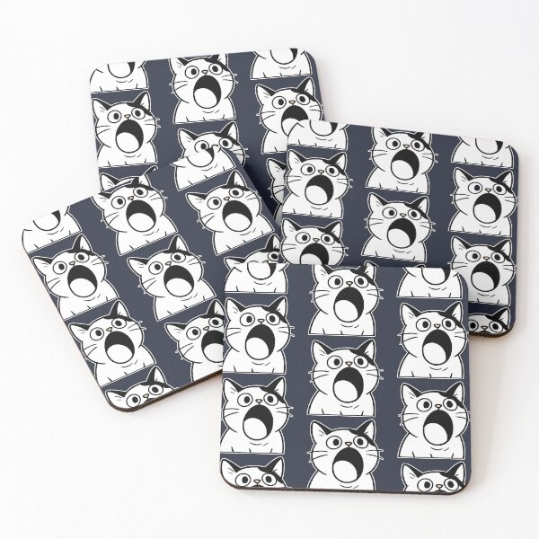 Item preview, Shocked Cat Meme – Funny Cartoon Reaction – Surprised Kitty (small-ver) designed and sold by lemonfishing.