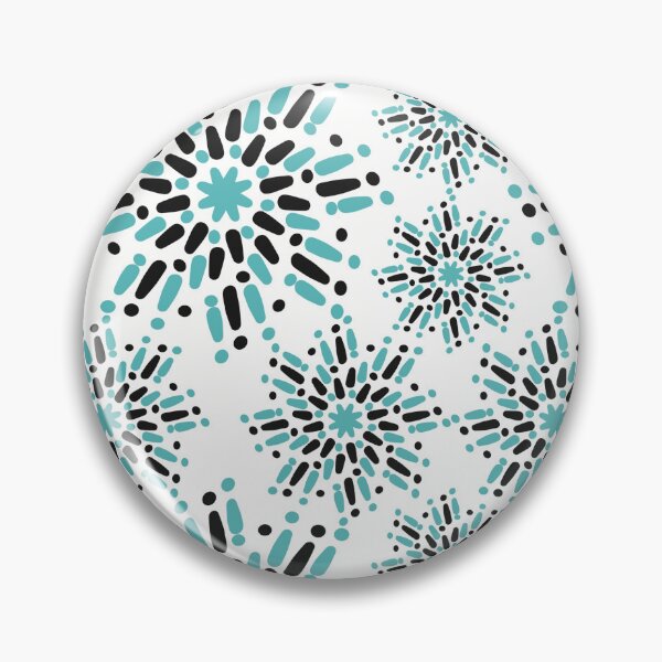 Item preview, Abstract Burst Dots – Modern Teal and Black Seamless Pattern designed and sold by My Teal Dreams.