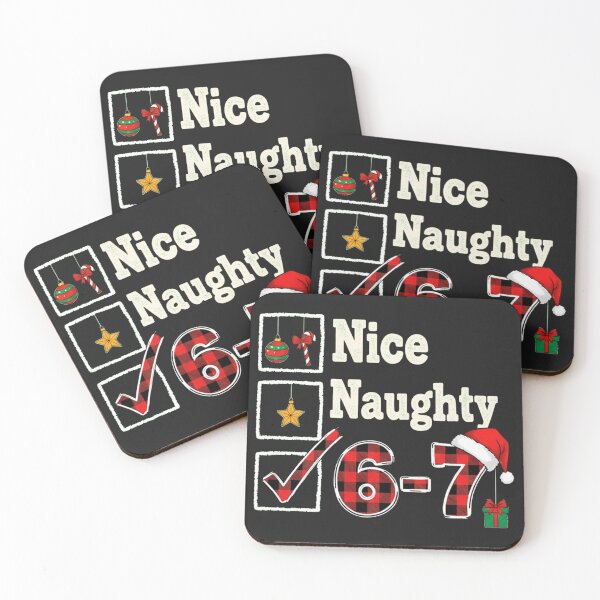 Item preview, 6-7 Meme Nice Naughty 67 Christmas Six Seven Brain Rot Funny designed and sold by HermanCharlotte.
